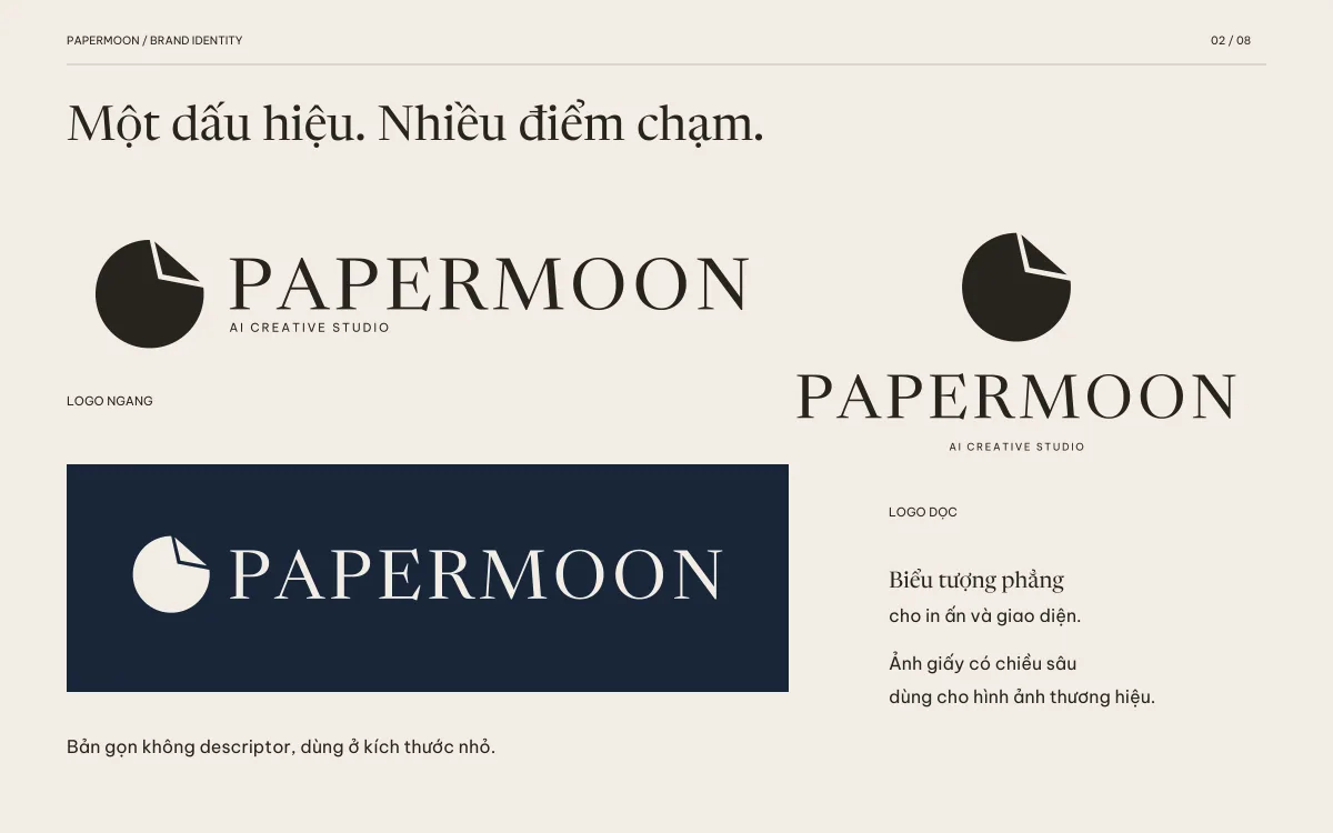 Trang quy chuẩn: các phiên bản logo Papermoon